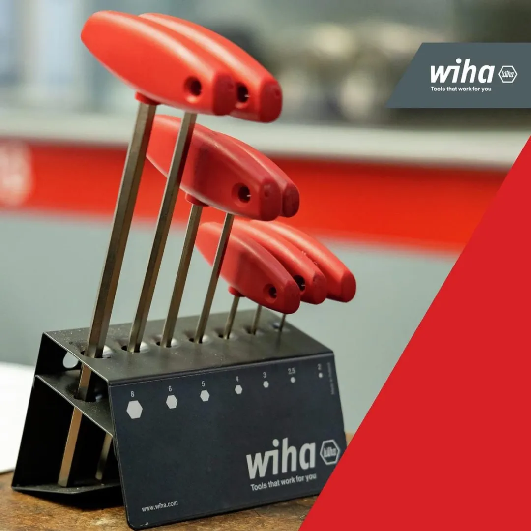 Wiha Stiftsleutelset 8-delig 00953 - T-greep - Werkbankhouder