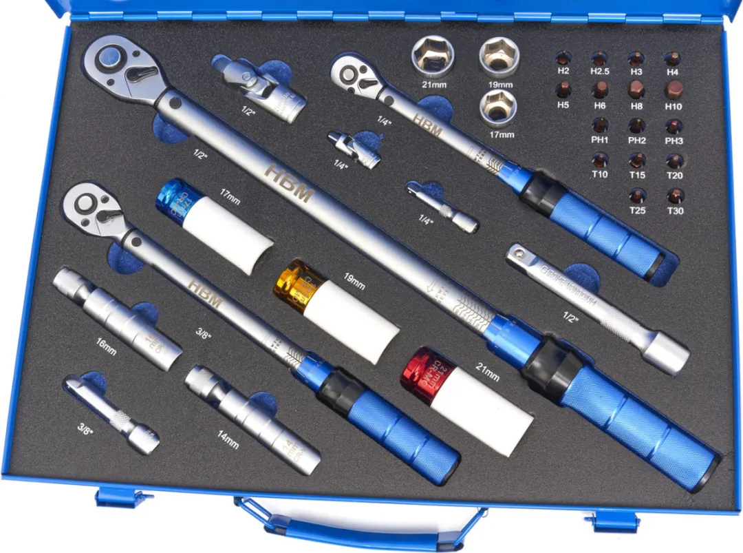 HBM Momentsleutelset 5-220Nm - 32-delig - Blauw - afbeelding 6 van 6