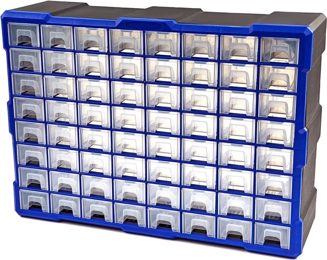 HBM Machines 64-Lades Blauwe Ladenkast