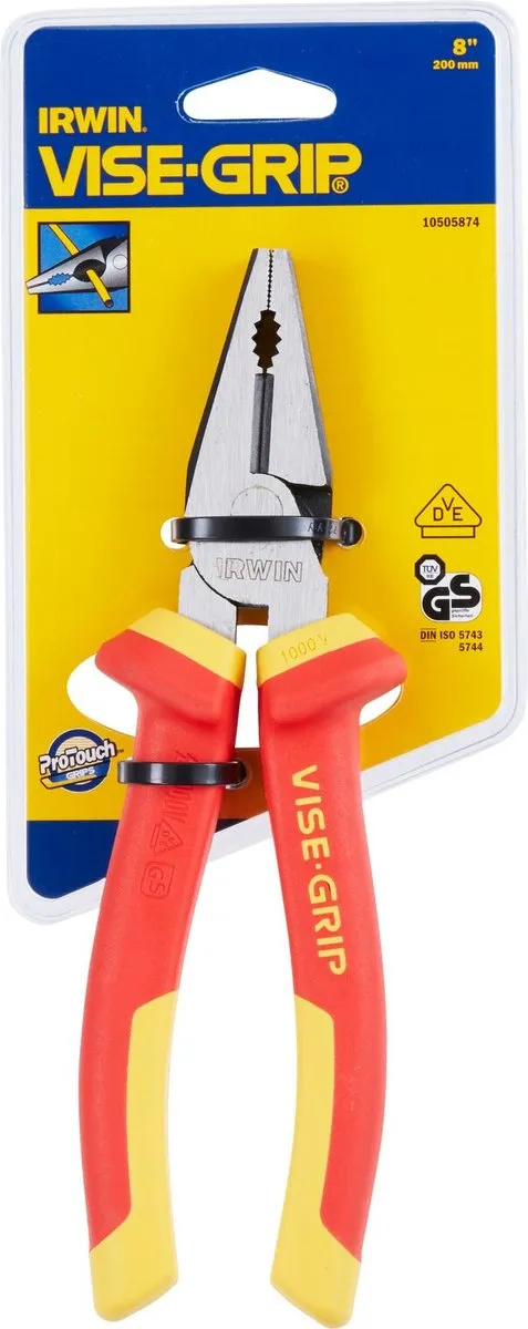 Irwin VDE-Combinatietang 200mm - Geel/Rood/Zilver