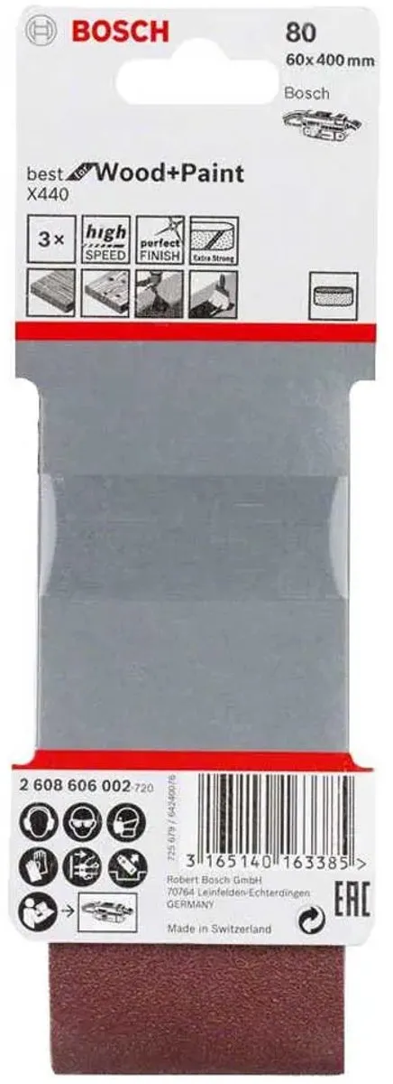 Bosch Professional 3 Schuurbanden 100x610mm - Houten vloeren - afbeelding 2 van 3