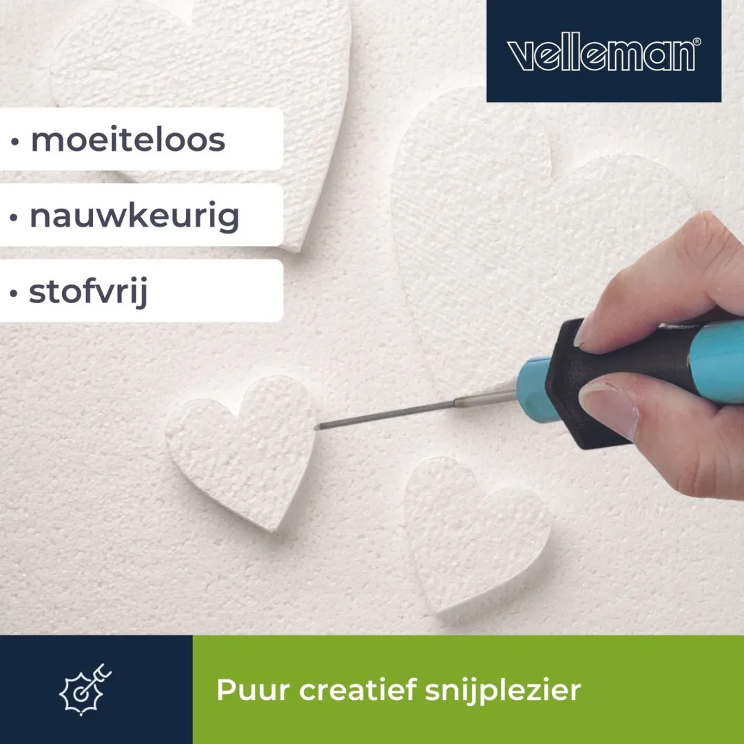 Velleman 3-in-1 Piepschuimsnijder - Blauw/Zwart