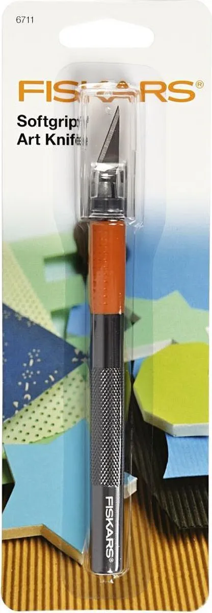 Fiskars Art Hobbymes Stanleymes 13cm - Zilver/Oranje