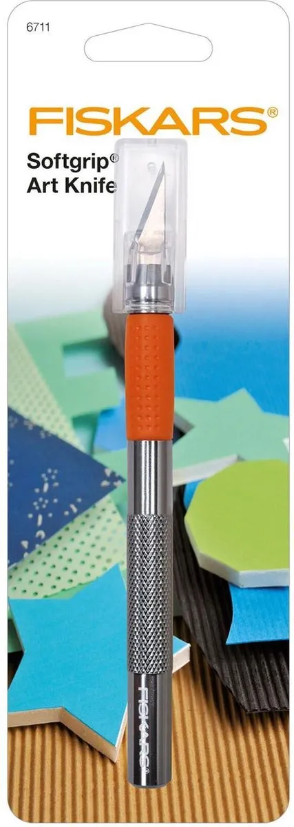 Fiskars Art Hobbymes Stanleymes 13cm - Zilver/Oranje - afbeelding 6 van 6