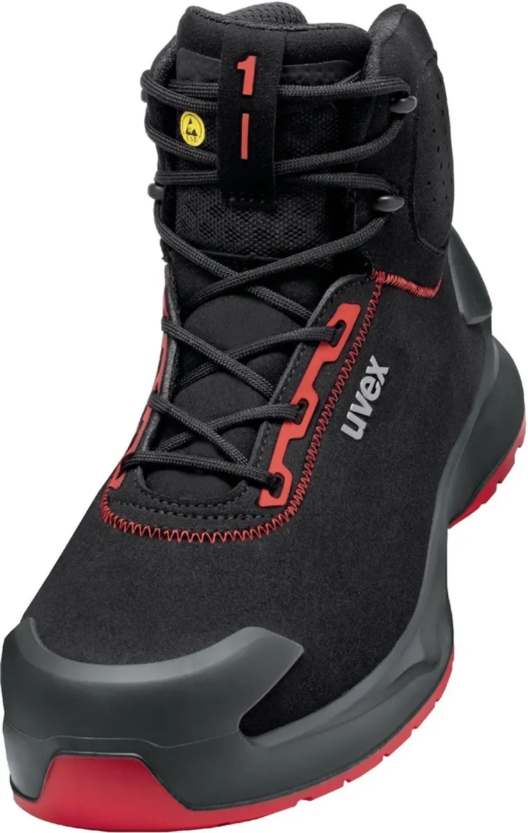 Uvex X-craft S3L 36401 Veiligheidslaarzen - 41 - Zwart/Rood