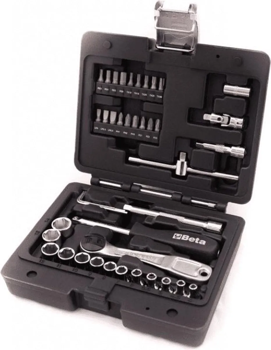 Beta Dopsleutelset 42-delig 1/4" - Zwart - afbeelding 2 van 2