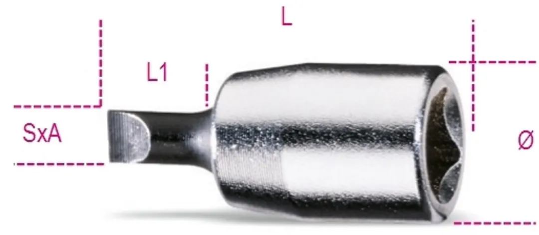 Beta Schroevendraaierdoppen 1,2x8mm