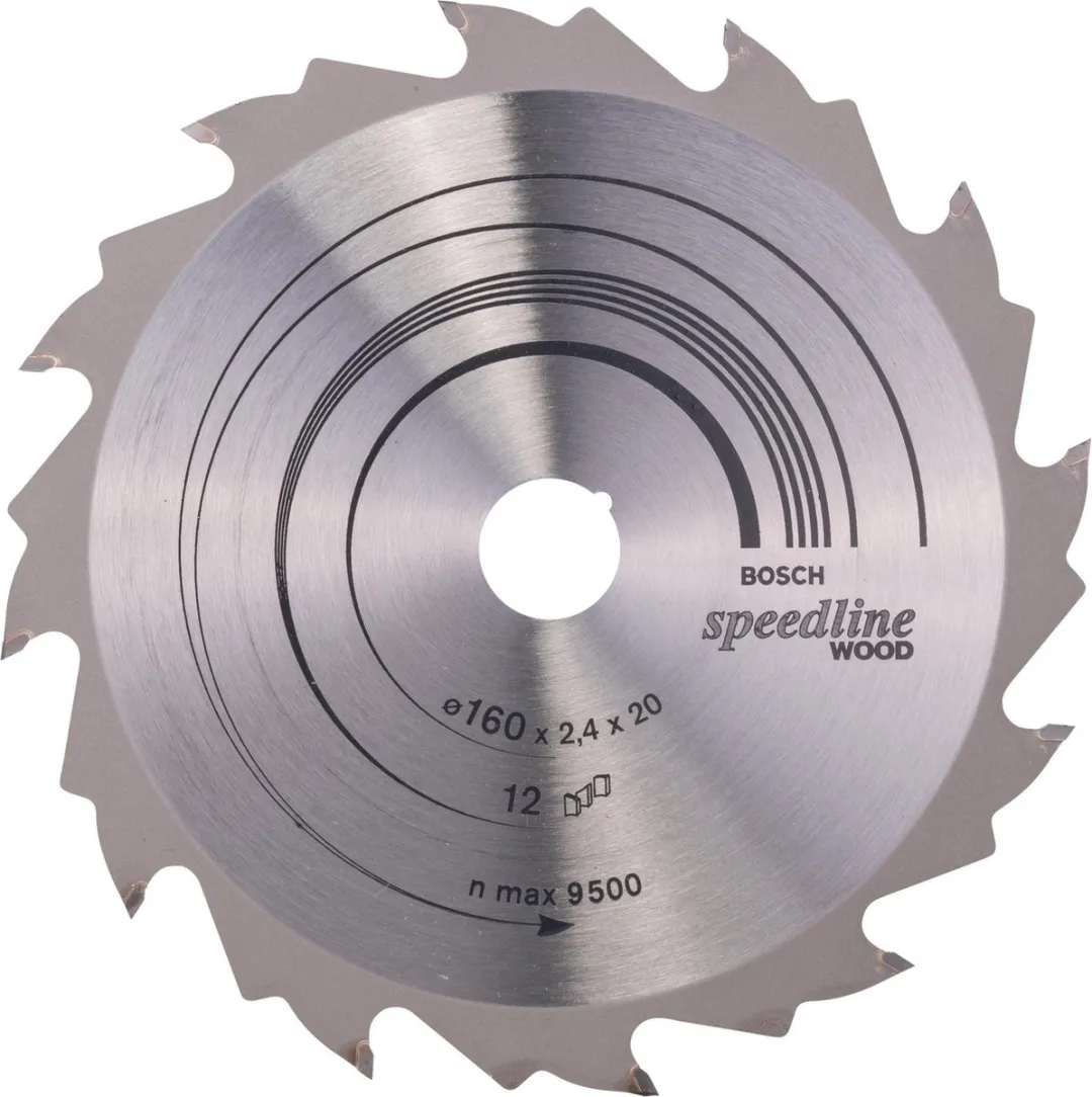 Bosch Professional Cirkelzaagblad CIRKZB SPEED 160X20X2,4 12T