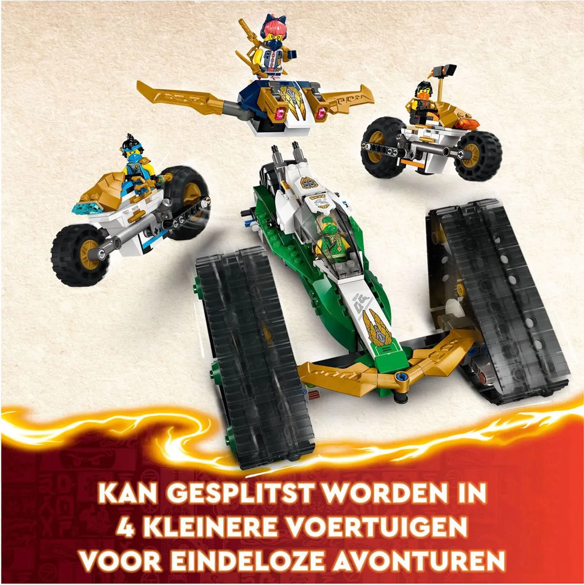 LEGO Ninjago Ninjateam Combivoertuig 71820 - 576 Stukken - Blauw