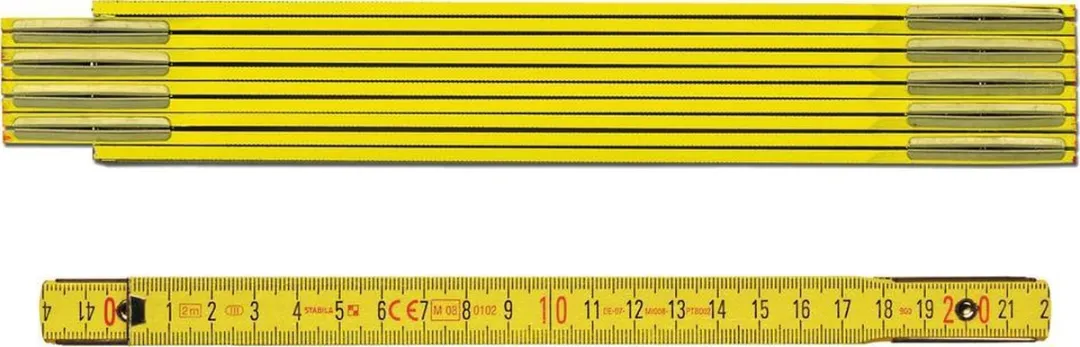 Stabila Duimstok 2m 607-2m - Geel