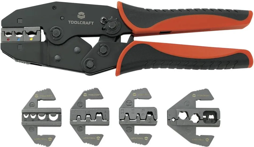 TOOLCRAFT PZ-506 Krimptangset 6-delig - Geïsoleerde kabelschoenen