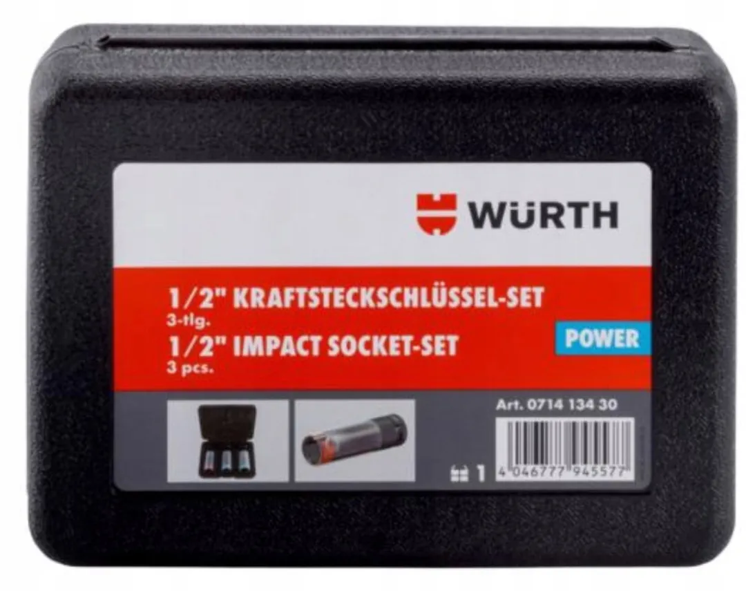 Würth Slagdoppen Set 1/2" - 3-delig