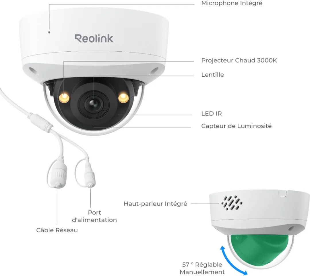 Reolink RLC-840A 4K PoE Beveiligingscamera - Wit