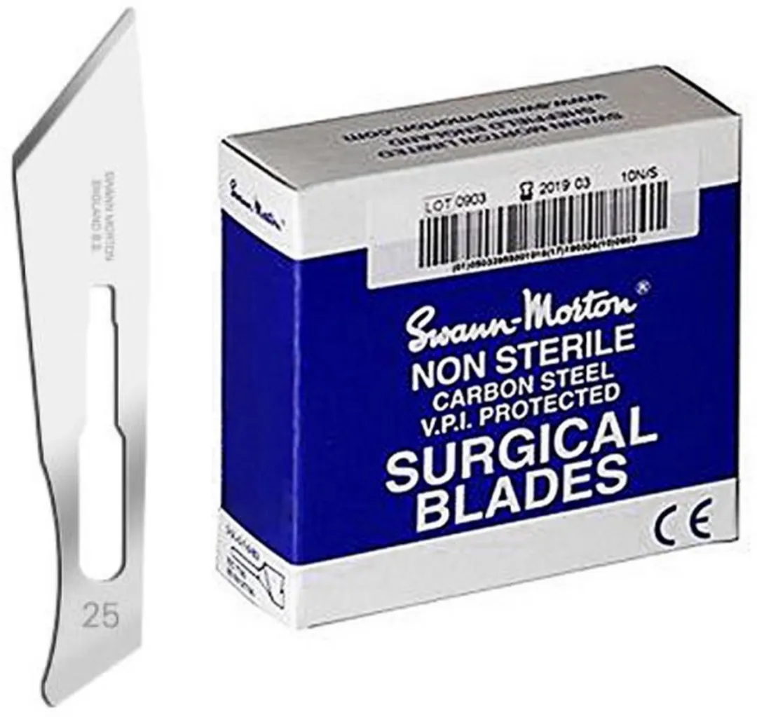 Swann Morton Nr 25 Mesjes - 100 Stuks - Blauw