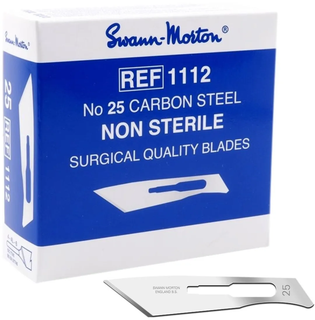 Swann Morton Nr 25 Mesjes - 100 Stuks - Blauw
