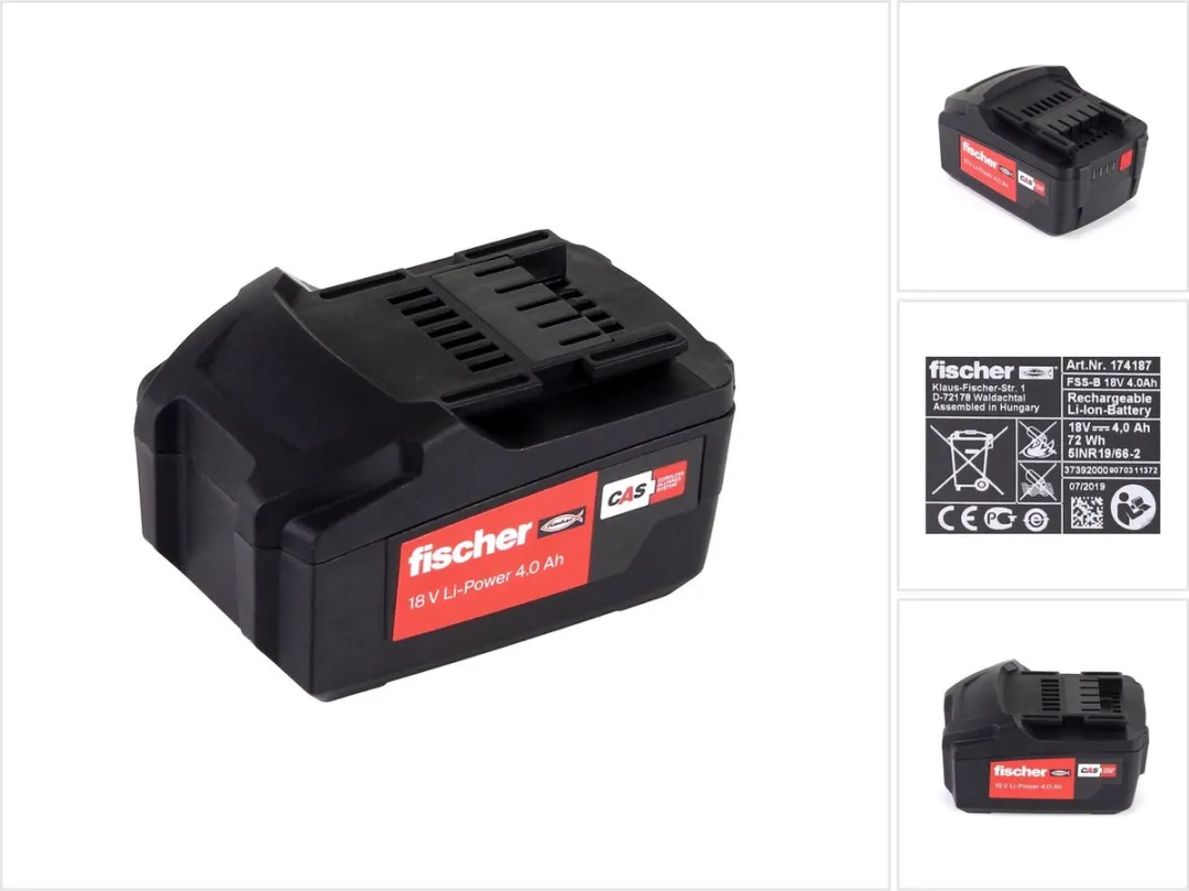 Fischer FSS-B 18V 4.0 Ah Accu - 552930 - afbeelding 6 van 6
