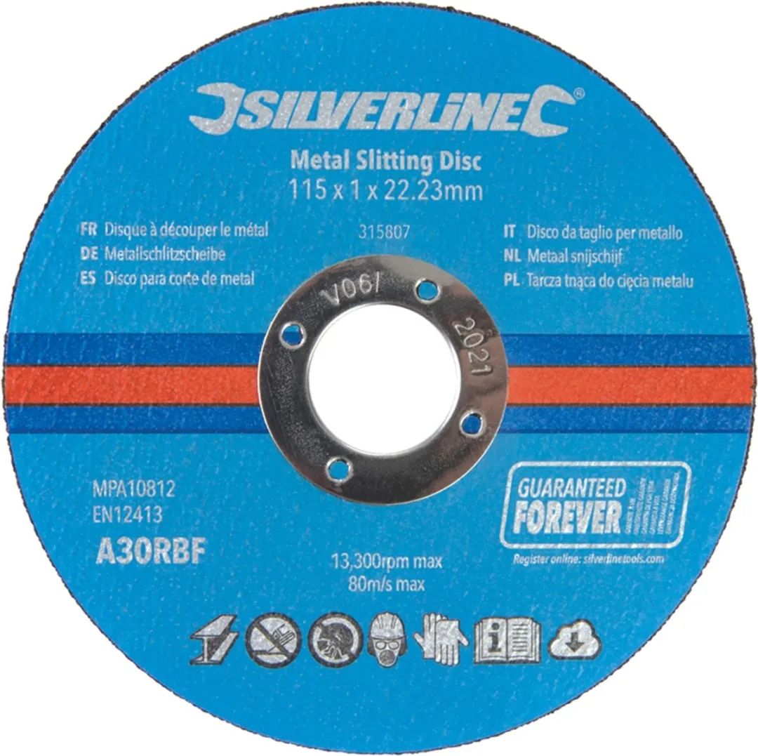Silverline Metaal Snijschijf Ø115mm Glasvezel