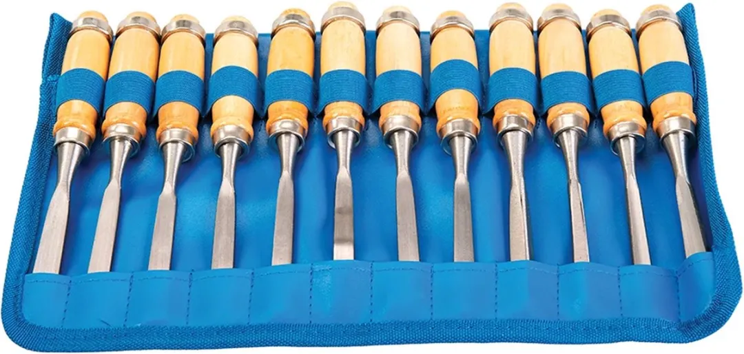 Silverline 250241 Houtsnijbeitel Set 12-delig - 200mm - afbeelding 6 van 6