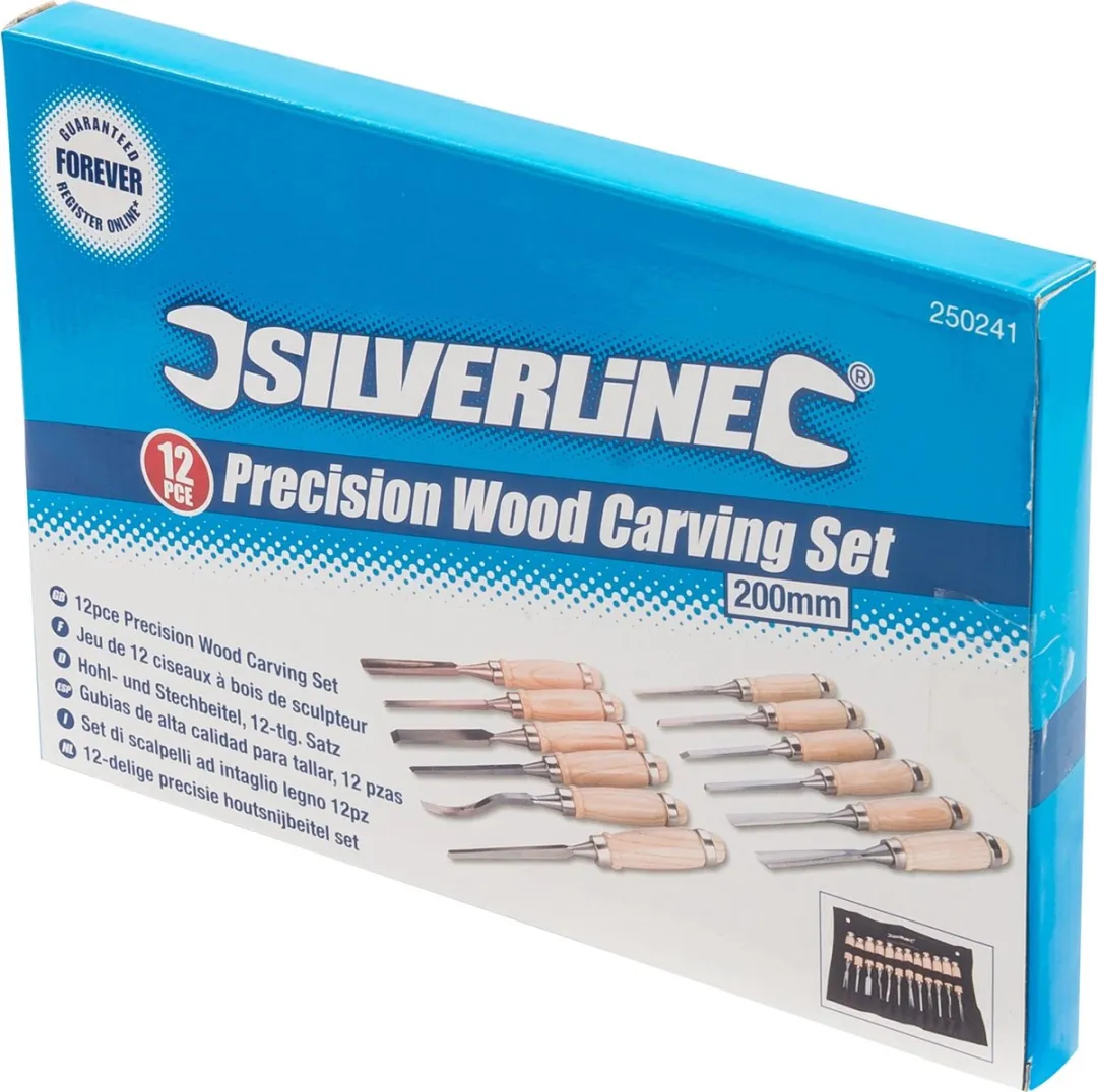 Silverline 250241 Houtsnijbeitel Set 12-delig - 200mm