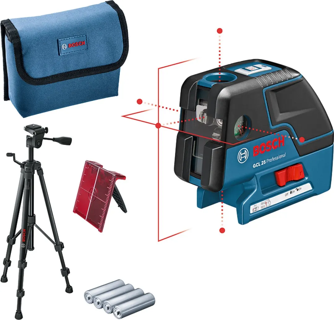 Bosch Professional GCL 25 Punt/Lijnlaser - IP54 - Statief BT 150 - afbeelding 4 van 6
