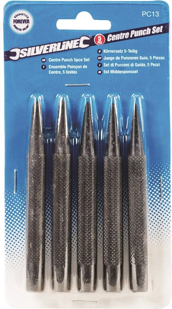 Silverline Centerponsset PC13 - 5-delig