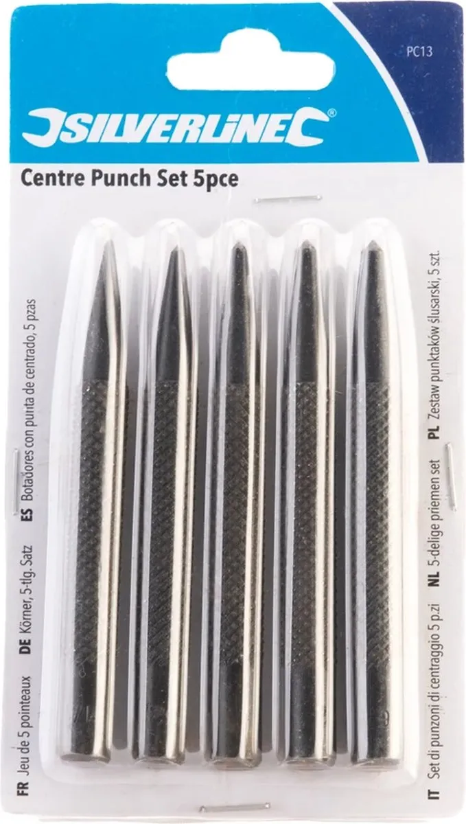 Silverline Centerponsset PC13 - 5-delig