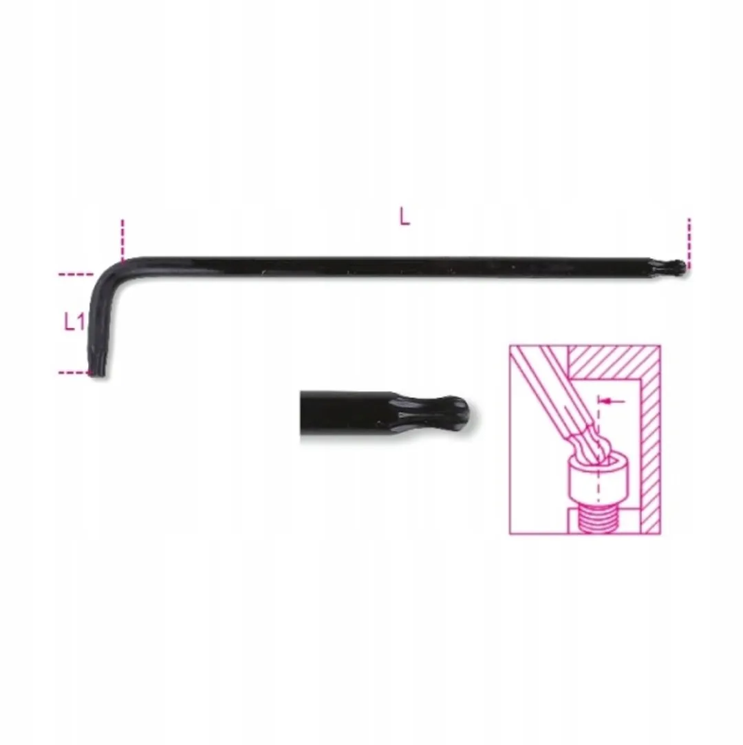 Beta Lange Torx-inbussleutel T27 Kogelkop