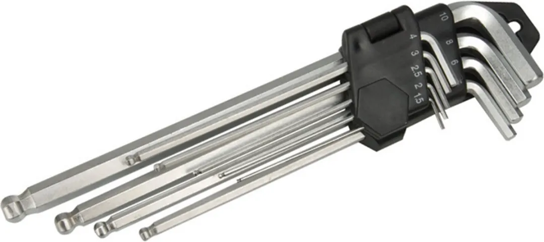 Silverline 9-delige Balkop Inbussleutel Set 1,5-10mm