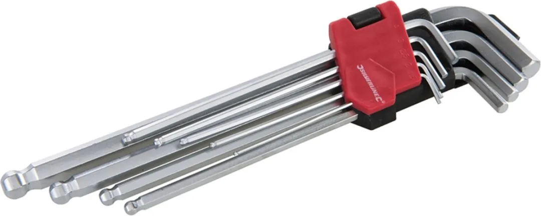 Silverline 9-delige Balkop Inbussleutel Set 1,5-10mm