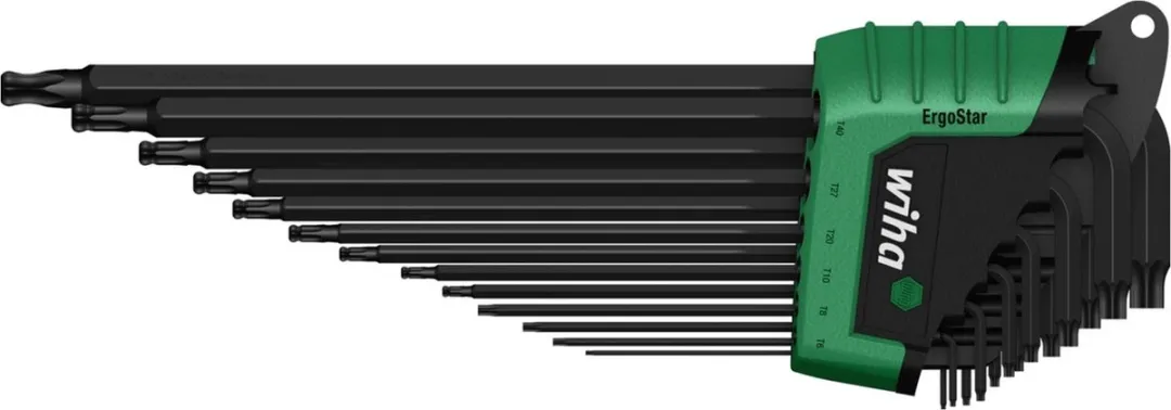 Wiha Stiftsleutelset TORX® Kogelkop 14-delig - ErgoStar Houder