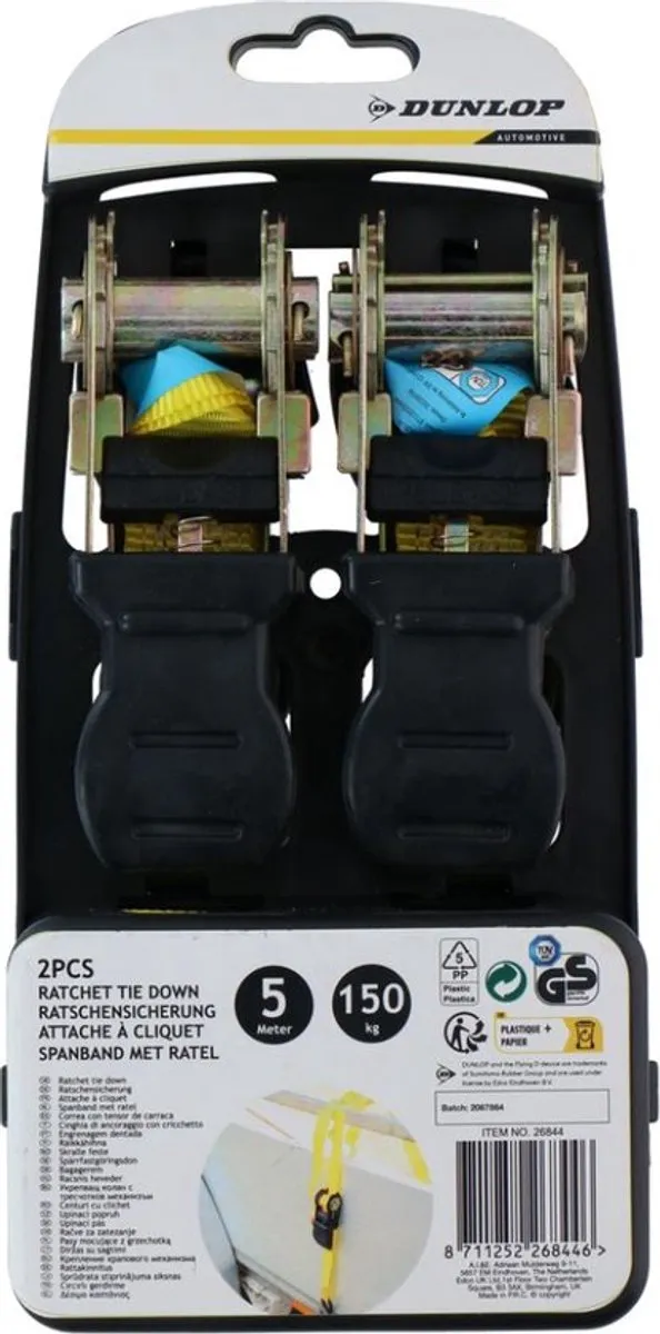Dunlop Spanband met ratel 5m