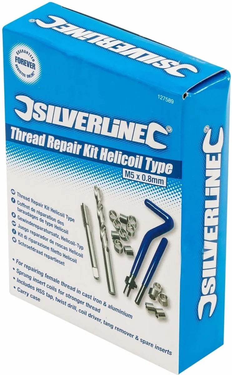 Silverline Schroefdraad Reparatieset M5x0,8mm - 30-delig