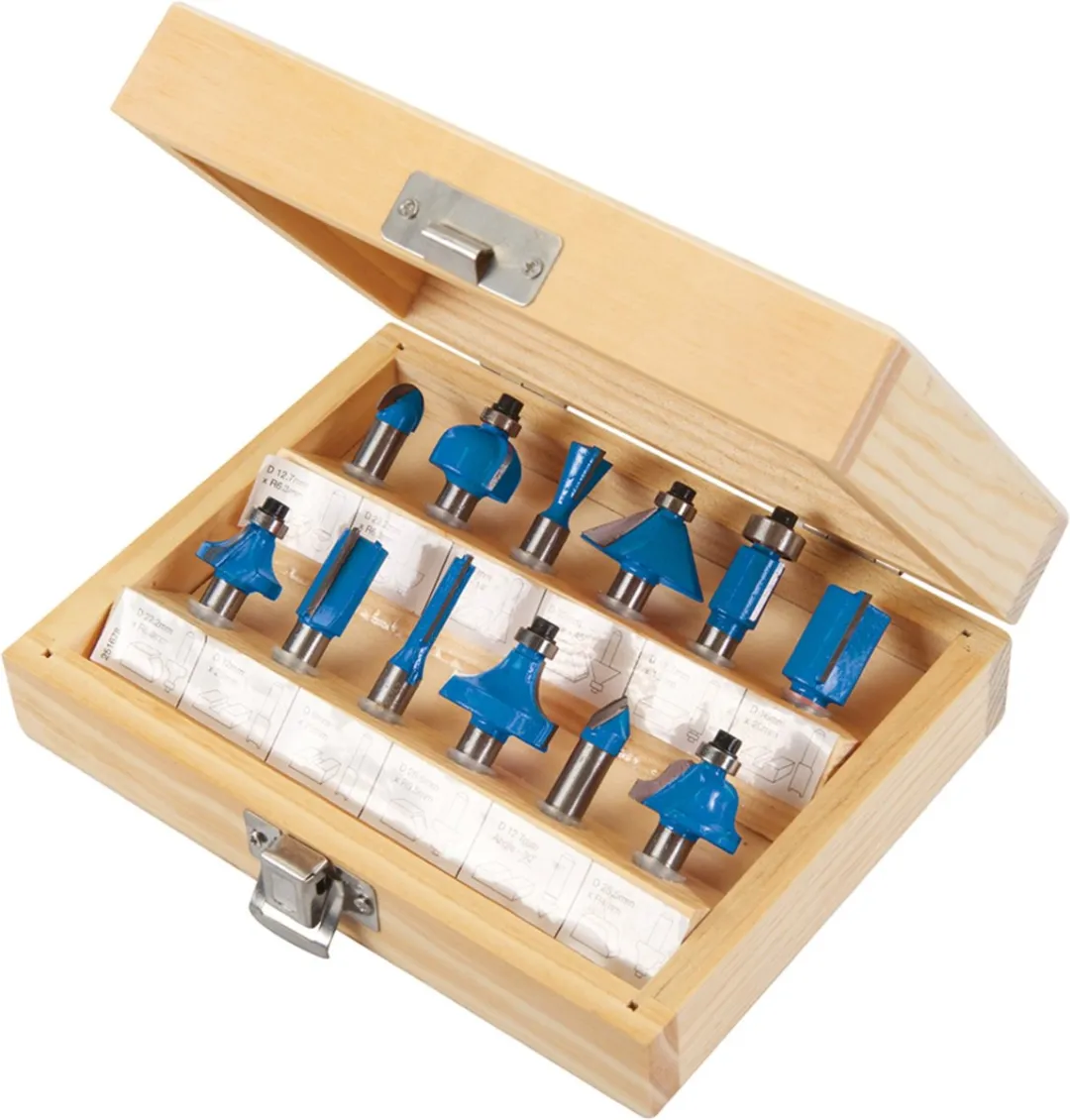 Silverline 12-delige 8mm TCT Frees Set