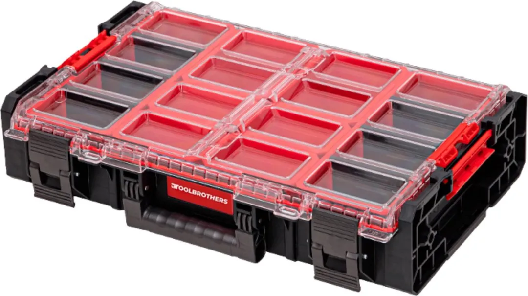 Toolbrothers RHINO XXL Organizer ECO - 13,5L Boxen - IP66 - Rood/Transparant/Zwart - afbeelding 6 van 6