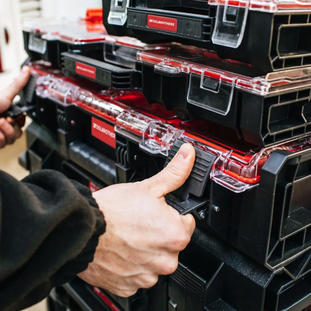 Toolbrothers RHINO XXL Organizer ECO - 13,5L Boxen - IP66 - Rood/Transparant/Zwart - afbeelding 3 van 6