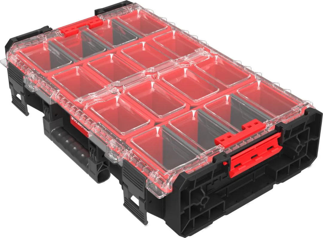 Toolbrothers RHINO XXL Organizer ECO - 13,5L Boxen - IP66 - Rood/Transparant/Zwart - afbeelding 5 van 6