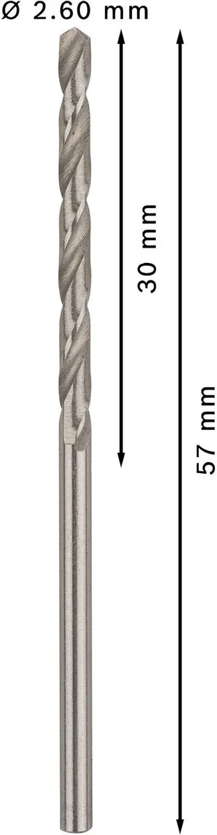 Bosch Professional ST. LINE 2.6mm HSS-G Boor - 10 Stuks - afbeelding 2 van 5