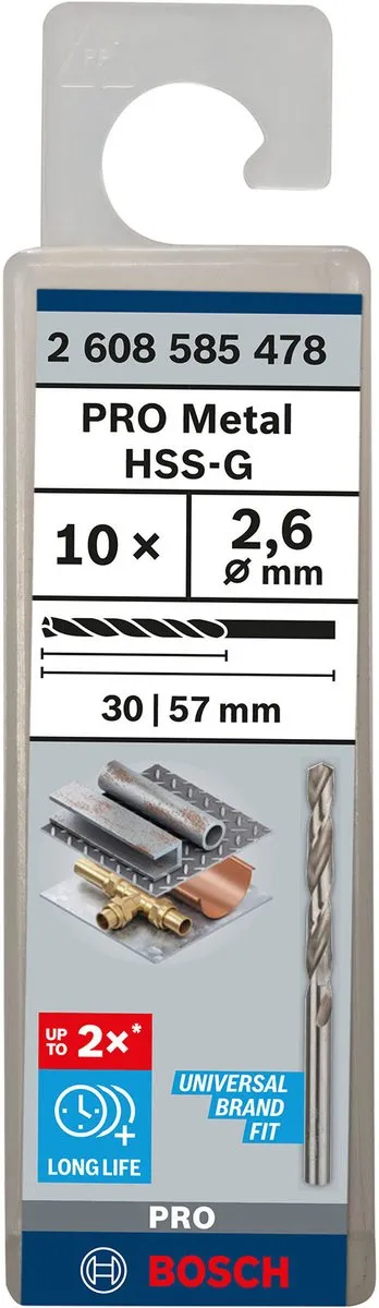 Bosch Professional ST. LINE 2.6mm HSS-G Boor - 10 Stuks - afbeelding 5 van 5