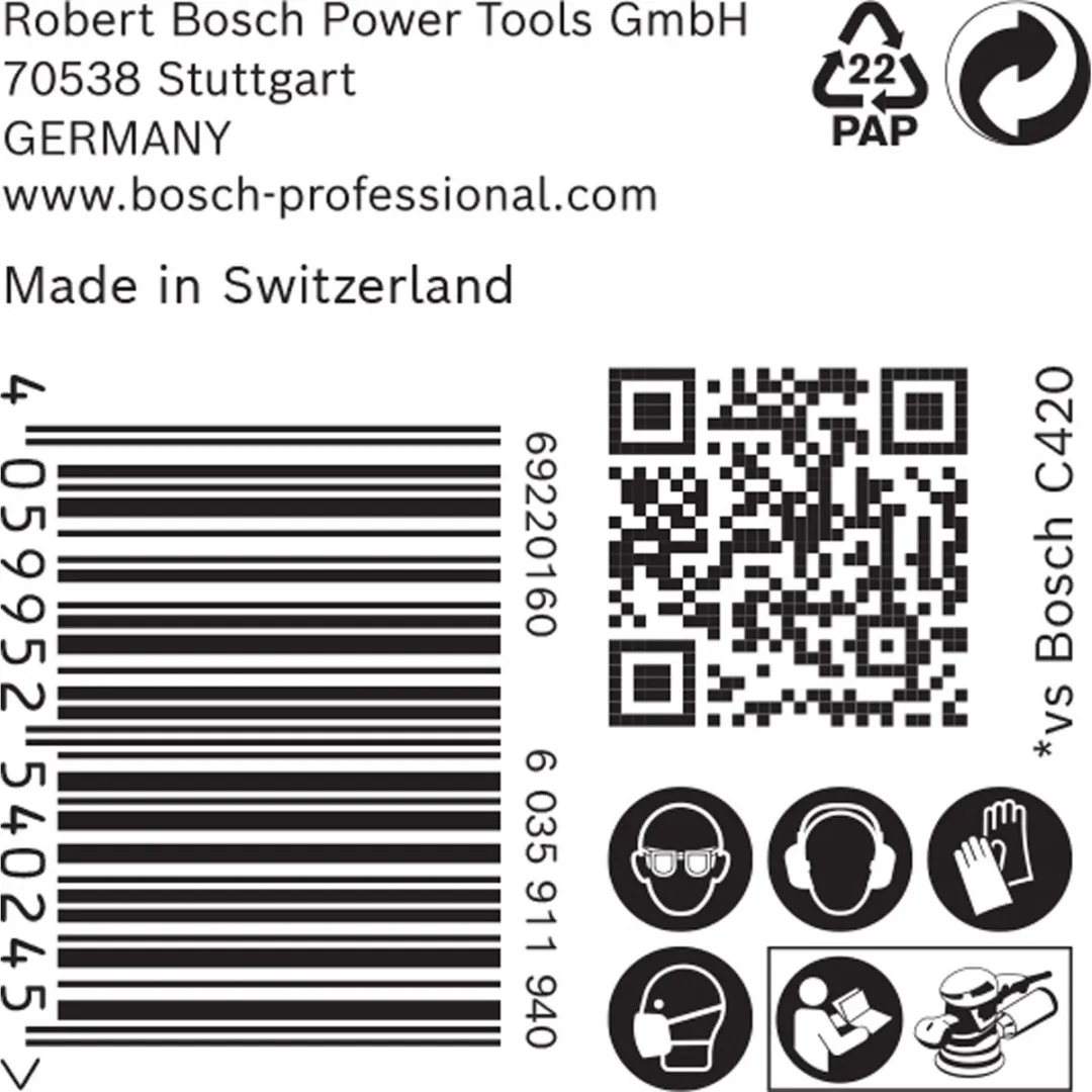 Bosch Professional EXPERT M480 Schuurnet 240 - 125mm - 50 Stuks - afbeelding 6 van 6