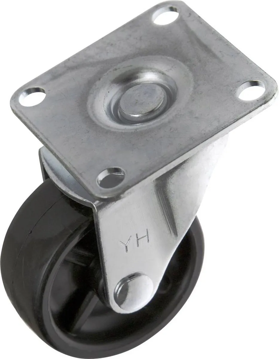 TOOLCRAFT Bokrol Rubber 50mm met Schroefplaat
