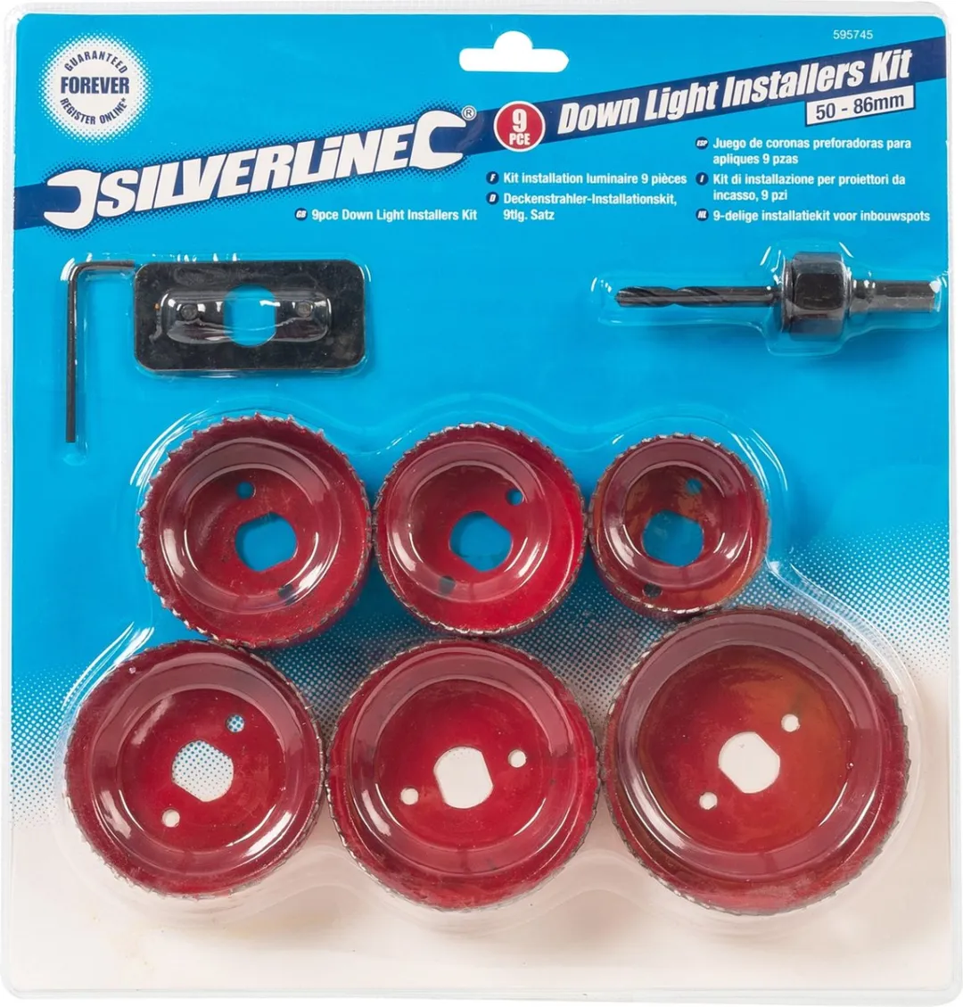Silverline Inbouwspot Installatiekit 595745 - 9-delig 50-86mm