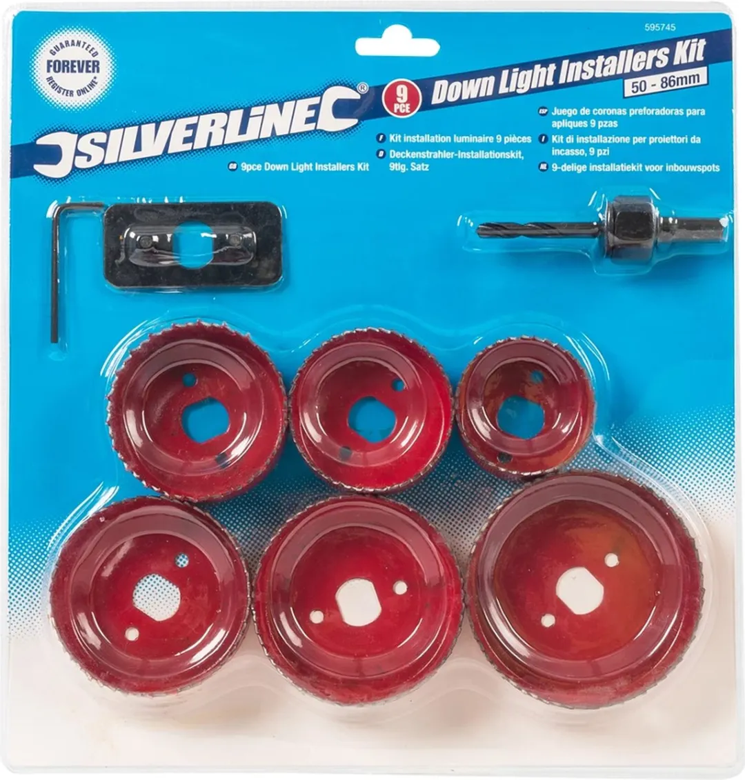 Silverline Inbouwspot Installatiekit 595745 - 9-delig 50-86mm