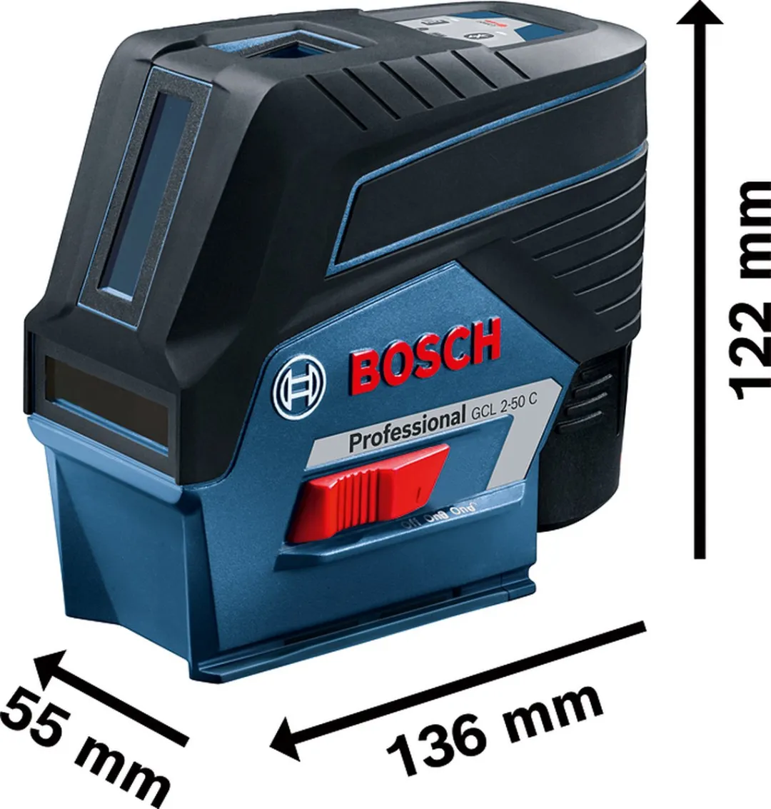 Bosch Professional GCL 2-50 C Lijnlaser - RM2 + Richtplaat BT 150