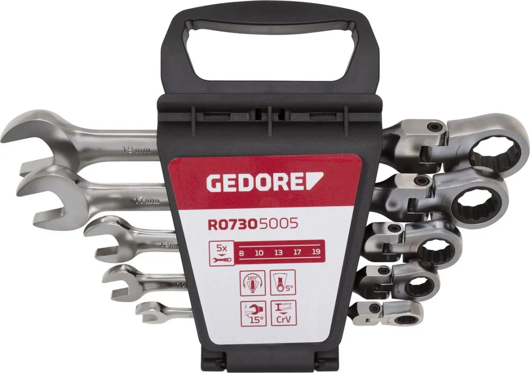 Gedore RED R07305005 Ringratelsteeksleutelset - 15-delig