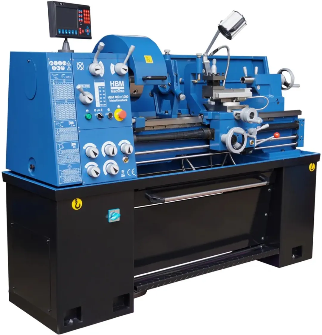 HBM Metaaldraaibank 400x1000 DRO - 2200W