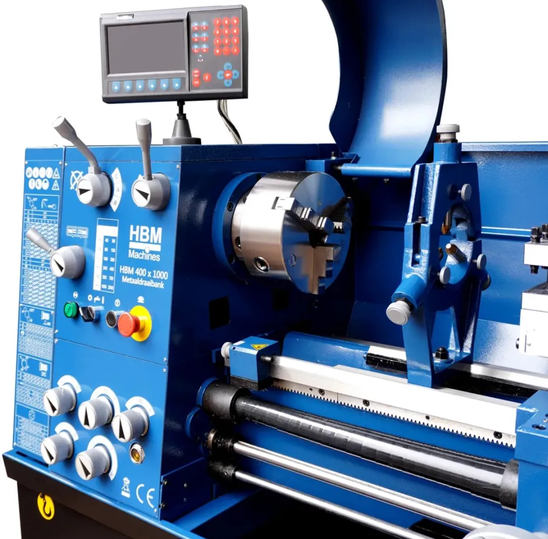 HBM Metaaldraaibank 400x1000 DRO - 2200W