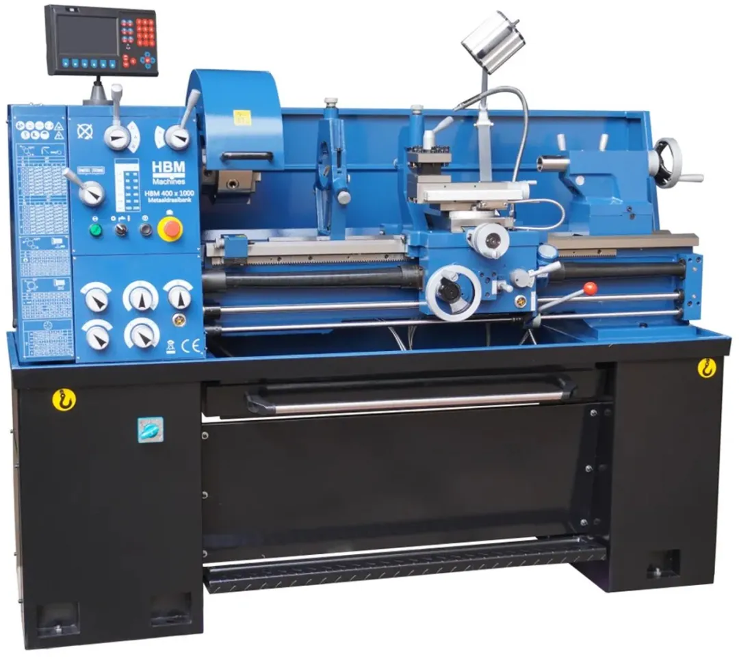 HBM Metaaldraaibank 400x1000 DRO - 2200W