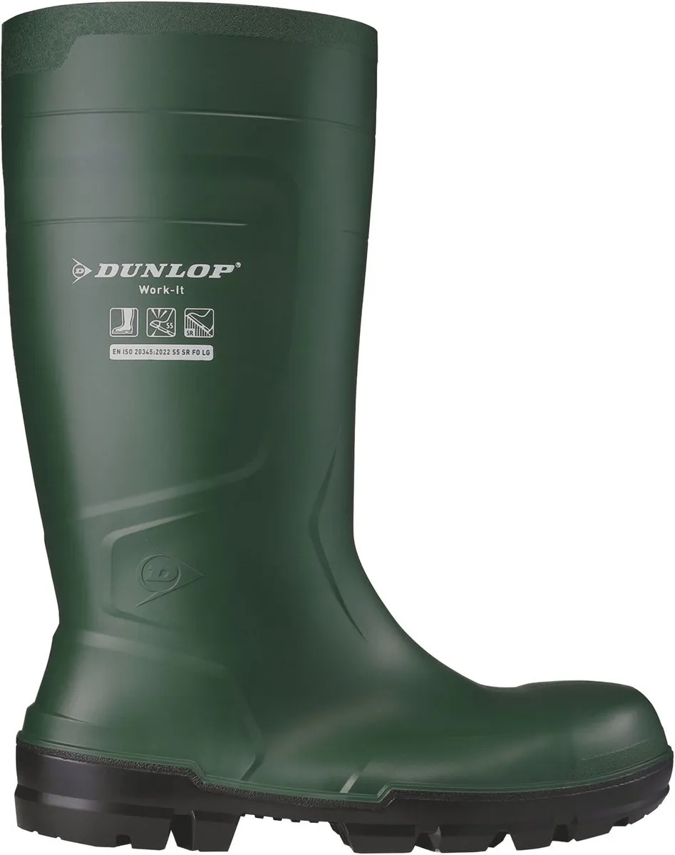 Dunlop Work It S5 PVC Werklaarzen - Maat 50 - Groen