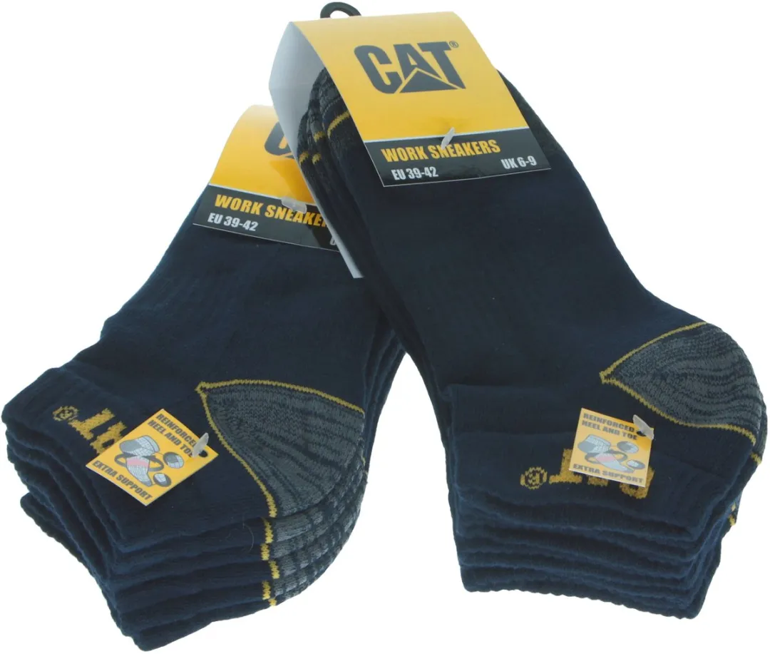 Caterpillar Korte Werksokken Heren 6 Paar - Blauw