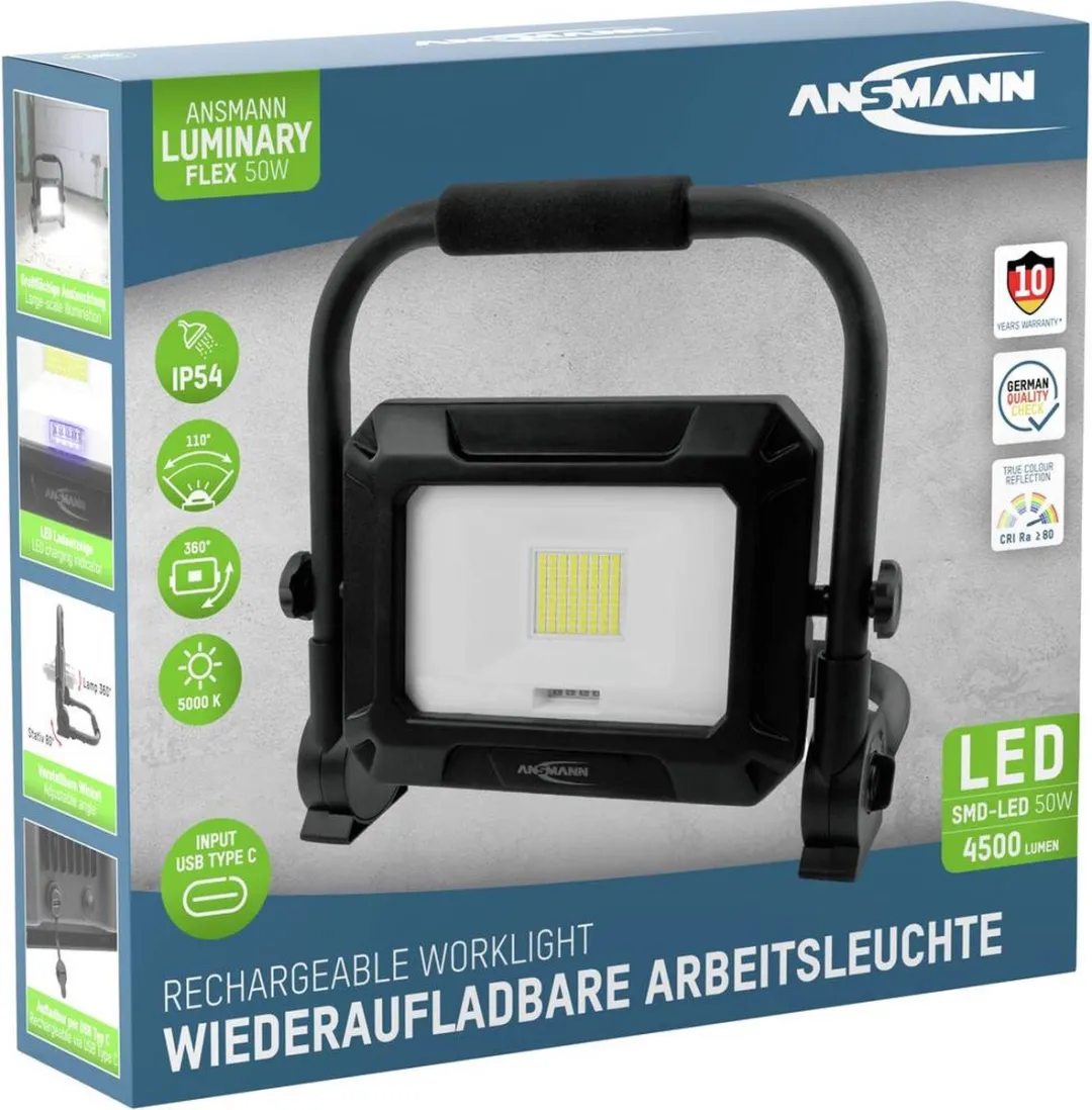 Ansmann FL50W-R Accubouwlamp 50W - 88 Lichtpunten - 4500 Lm